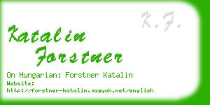 katalin forstner business card